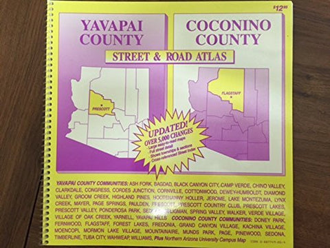 Yavapai/Coconino Counties Street & Road Atlas - Wide World Maps & MORE! - Book - Wide World Maps & MORE! - Wide World Maps & MORE!