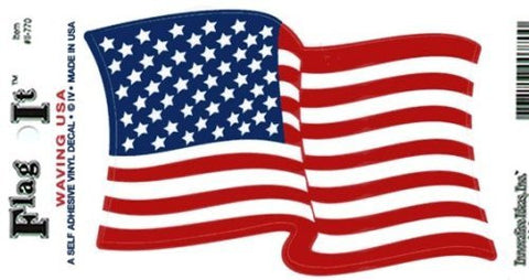 Waving USA Self Adhesive Vinyl Decal 6-Pack - Wide World Maps & MORE! - Automotive Parts and Accessories - Flag-It - Wide World Maps & MORE!