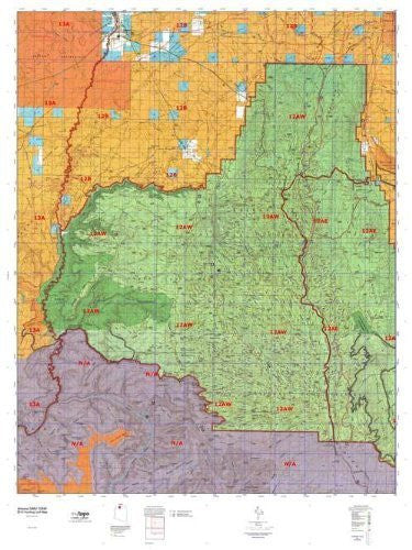 Arizona 12AW Hunt Area / Game Management Unit (GMU) Map - Wide World Maps & MORE! - Map - MyTopo - Wide World Maps & MORE!