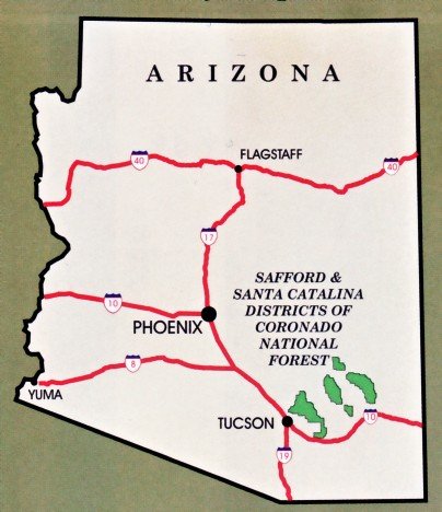 Coronado National Forest Map (Safford & Santa Catalina Ranger Districts) - Waterproof [Collectible - Good] - Wide World Maps & MORE! - Map - United States Department of Agriculture - Wide World Maps & MORE!