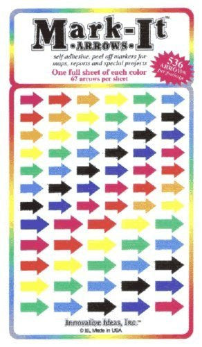 Assorted Arrows 2-Pack (1072 Stickers) - Wide World Maps & MORE! - Art and Craft Supply - Mark-It - Wide World Maps & MORE!