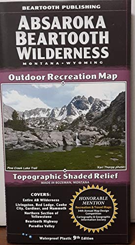 Absaroka Beartooth Wilderness Topographic Recreation Map - Wide World Maps & MORE!