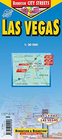 Laminated Las Vegas Map by Berndtson/Borch (Spanish, Italian, French, English and German Edition) - Wide World Maps & MORE! - Book - Wide World Maps & MORE! - Wide World Maps & MORE!