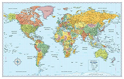Rand McNally Signature World Wall Map - Paper/Non-Laminated Rolled - Wide World Maps & MORE! - Map - Rand McNally - Wide World Maps & MORE!