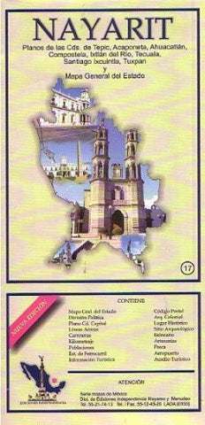 Nayarit State & Tepic City Map - Wide World Maps & MORE! - Book - Wide World Maps & MORE! - Wide World Maps & MORE!