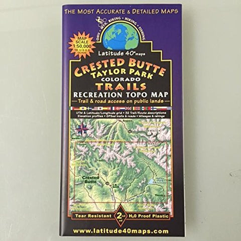 Crested Butte - Taylor Park Recreation Topo Map - Wide World Maps & MORE! - Book - Wide World Maps & MORE! - Wide World Maps & MORE!