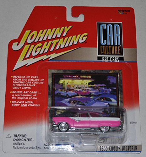 1955 Crown Victoria (Pink) - Car Culture Art Cars - Johnny Lightning - Diecast Car - Wide World Maps & MORE! - Toy - Johnny Lightning - Wide World Maps & MORE!