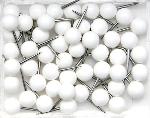 1/4 Inch Map Tacks - White - Wide World Maps & MORE! - Office Product - Moore - Wide World Maps & MORE!