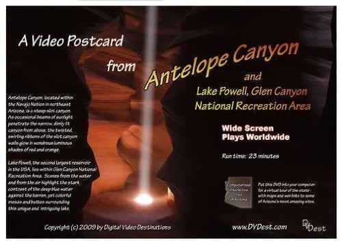 A Video Postcard from Antelope Canyon and Lake Powell, Glen Canyon National Recreation Area - Wide World Maps & MORE! - DVD - Digital Video Destinations - Wide World Maps & MORE!