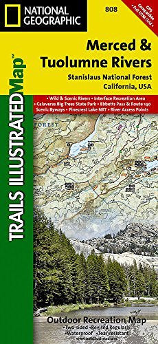 Merced and Tuolumne Rivers [Stanislaus National Forest] (National Geographic Trails Illustrated Map) - Wide World Maps & MORE! - Book - Trails Illustrated - Wide World Maps & MORE!