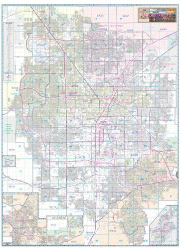 2011 Greater Las Vegas Area Wall Map Gloss Laminated | Wide World Maps ...