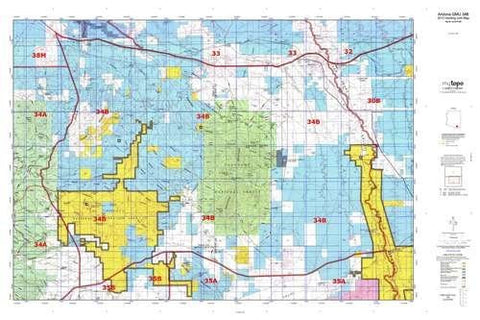 Arizona GMU 34B Hunt Area / Game Management Unit (GMU) Map - Wide World Maps & MORE! - Map - MyTopo - Wide World Maps & MORE!