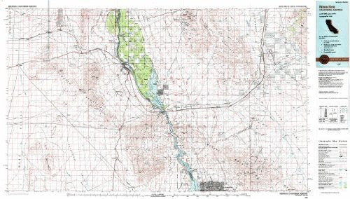 Needles California - Arizona 1:100,000-scale USGS Topographic Map: 30 X 60 Minute Series (1985) - Wide World Maps & MORE!
