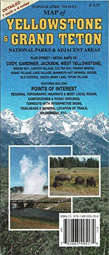 Topographic Travel Map of Yellowstone & Grand Teton National Parks & Adjacent Areas - Wide World Maps & MORE! - Map - GTR Mapping - Wide World Maps & MORE!