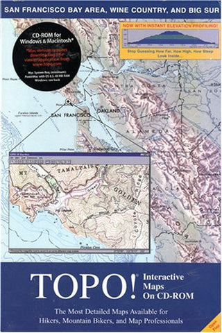 San Francisco Bay Area, Wine Country, and Big Sur - Wide World Maps & MORE! - Software - Topo - Wide World Maps & MORE!