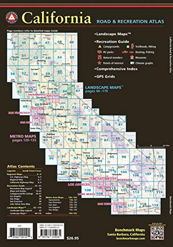 California Road & Recreation Atlas (Benchmark) - Wide World Maps & MORE!