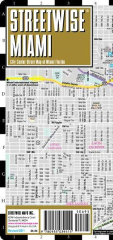 Streetwise Miami Map - Laminated City Center Street Map of Miami, Florida - Folding pocket size travel map with metrorail - Wide World Maps & MORE! - Book - StreetWise - Wide World Maps & MORE!