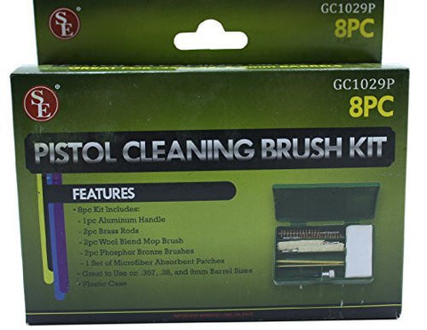 8 Piece SE Pistol Cleaning Brush Kit GC1029P - Wide World Maps & MORE! - Sports - SE - Wide World Maps & MORE!