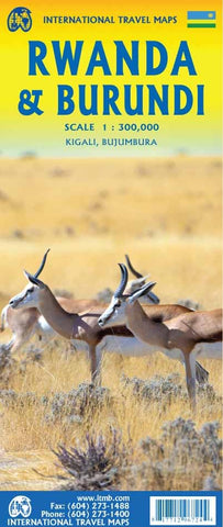 Rwanda & Burundi Travel Reference Map 1:300,000 [Map] ITMB Publishing LTD - Wide World Maps & MORE!