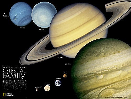 The Solar System: 2 sided [Tubed] (National Geographic Reference Map) - Wide World Maps & MORE! - Book - Wide World Maps & MORE! - Wide World Maps & MORE!