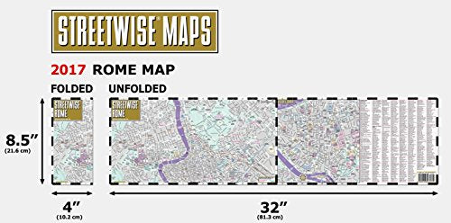 Streetwise Rome Map - Laminated City Center Street Map of Rome, Italy (Michelin Streetwise Maps) - Wide World Maps & MORE!