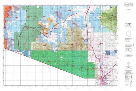 Arizona GMU 36B Hunt Area / Game Management Unit (GMU) Map - Wide World Maps & MORE! - Map - MyTopo - Wide World Maps & MORE!