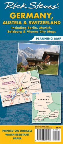 Rick Steves' Germany, Austria, and Switzerland Map: Including Berlin, Munich, Salzburg and Vienna City - Wide World Maps & MORE!