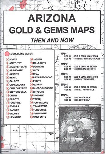 Arizona Gold & Gems Maps - Wide World Maps & MORE! - Map - Northwest Distributors - Wide World Maps & MORE!