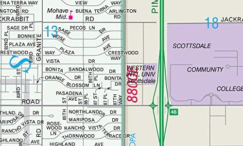 Scottsdale - Salt River Corridor Jumbo Dry-Erase Laminated - Wide World Maps & MORE!