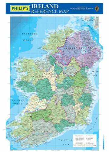 Ireland Reference Map (Philip's Wall Maps) - Wide World Maps & MORE! - Book - Wide World Maps & MORE! - Wide World Maps & MORE!