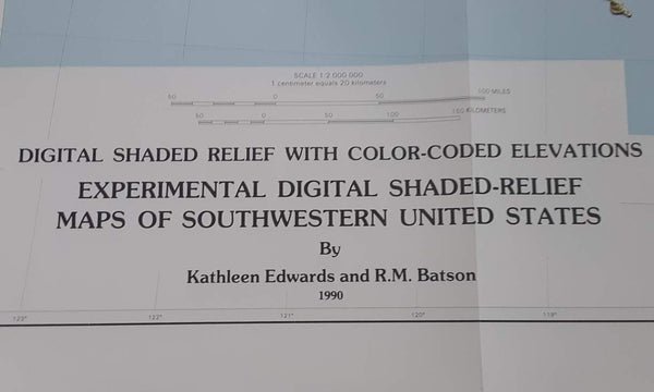 Experimental Digital Shaded-Relief Maps of Southwestern United States - Map I-18 - Wide World Maps & MORE! - Book - Wide World Maps & MORE! - Wide World Maps & MORE!