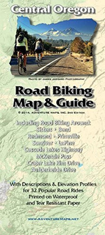 Central Oregon Road Biking Map & Guide - Wide World Maps & MORE! - Map - Adventure Maps - Wide World Maps & MORE!