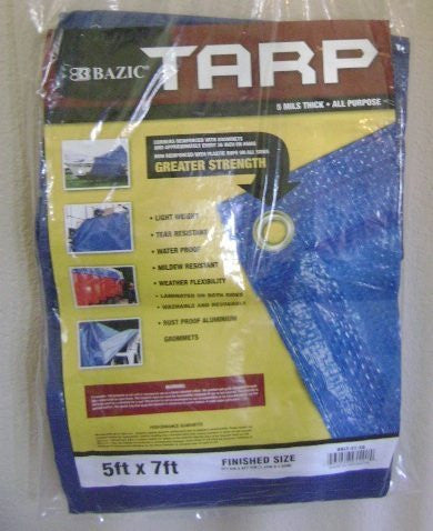 ALL PURPOSE TARP 5X7 (FINISHED SIZE 4FT 8IN X 6FT 6 IN) - Wide World Maps & MORE! - Home Improvement - Bazic - Wide World Maps & MORE!