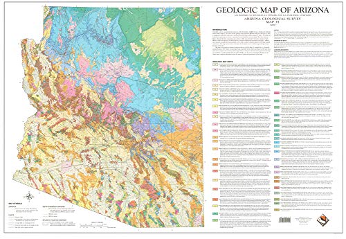 Geologic Map of Arizona, Laminated - Wide World Maps & MORE! - Map - Arizona Geologic Survey - Wide World Maps & MORE!