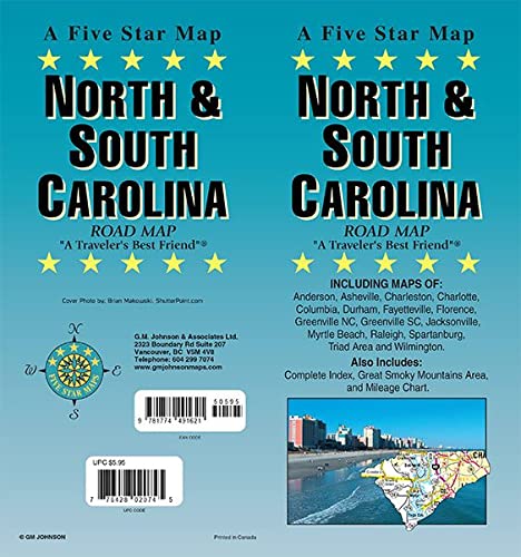 North & South Carolina, North Carolina State Map [Map] Five Star Map - Wide World Maps & MORE!