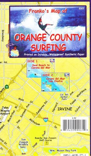 Franko's Map of Orange County Surfing - Wide World Maps & MORE! - Book - FrankosMaps - Wide World Maps & MORE!