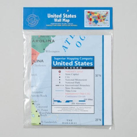 United States Wall Map US USA Poster Size 40" x 28" Home School Office by Kappa - Wide World Maps & MORE! - Office Product - Kappa - Wide World Maps & MORE!