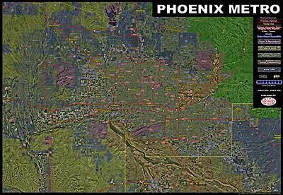 Phoenix Metro Aerial Photomosaic Wall Map Paper/Non-Laminated - Wide World Maps & MORE! - Map - Wide World Maps & MORE! - Wide World Maps & MORE!