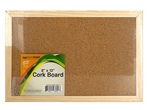 Wood Framed Cork Board - Pack of 12 - Wide World Maps & MORE! - Office Product - SmartStart Stationery - Wide World Maps & MORE!