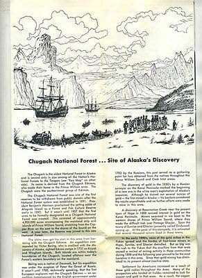 Chugach National Forest Alaska Brochure / Map 1964 Seward Copper River Meridians - Wide World Maps & MORE!