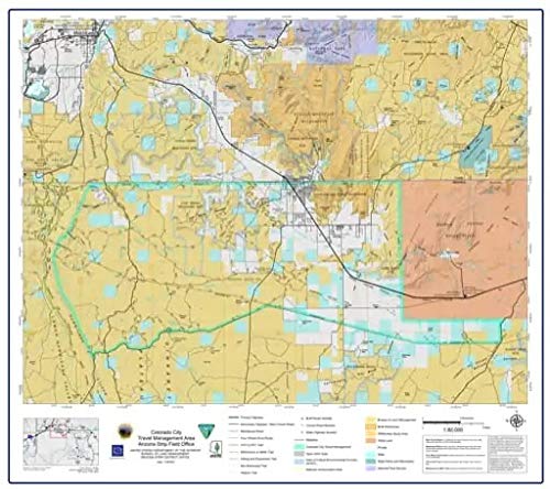 Colorado City Travel Management Area Gloss Laminated - Wide World Maps & MORE!
