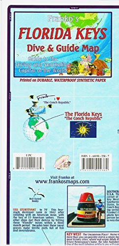 Franko Maps Florida Keys Scuba Diving Guide and Dive - Wide World Maps & MORE! - Sports - 699 - Wide World Maps & MORE!