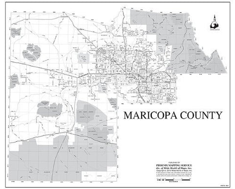 Maricopa County Wall Map Dry Erase Laminated - Wide World Maps & MORE! - Map - Wide World Maps & MORE! - Wide World Maps & MORE!