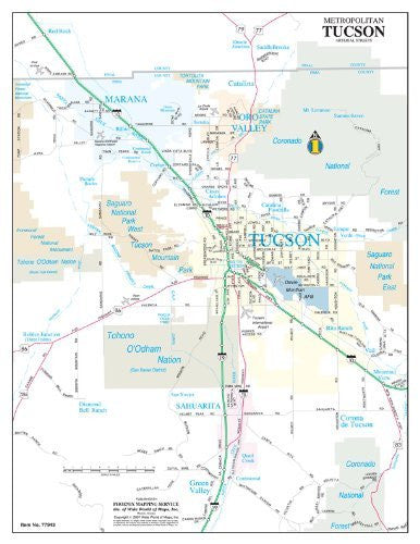 Metropolitan Tucson Arterial Streets Notebook Map Gloss Laminated - 10 Count - Wide World Maps & MORE! - Book - Wide World Maps & MORE! - Wide World Maps & MORE!