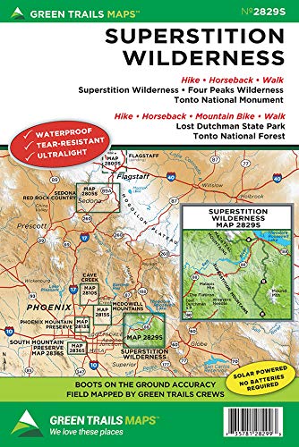 Superstition Wilderness, AZ No. 2829S (Green Trails Maps) - Wide World Maps & MORE!