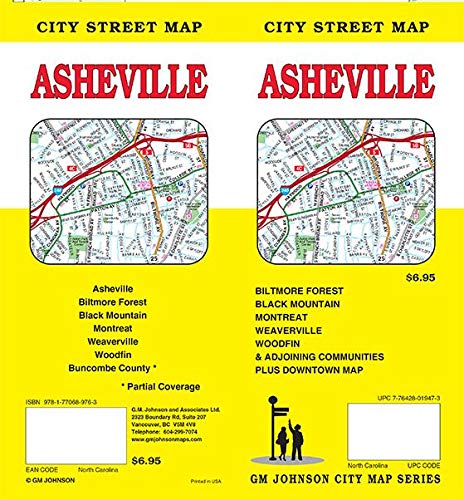 Asheville, North Carolina Street Map [Map] GM Johnson - Wide World Maps & MORE!