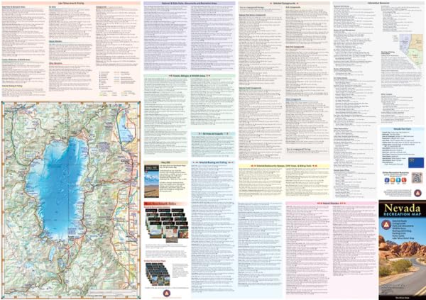 Nevada Recreation Map Paper/Non-Laminated (The Silver State) [Map] BM Maps - Wide World Maps & MORE!