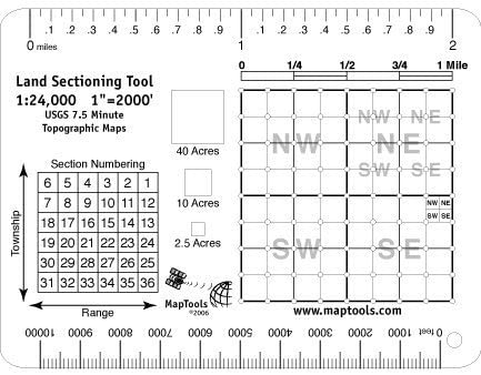 Land Sectioning Tool for 1:24,000 scale maps - Wide World Maps & MORE!