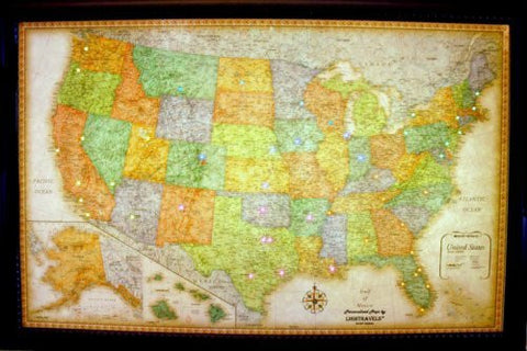 Lightravels Classic United States Illuminated Map - Wide World Maps & MORE! - Office Product - Lightravels - Wide World Maps & MORE!