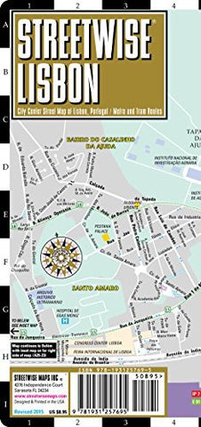 Streetwise Lisbon Map - Laminated City Center Street Map of Lisbon, Portugal - Wide World Maps & MORE! - Book - Wide World Maps & MORE! - Wide World Maps & MORE!
